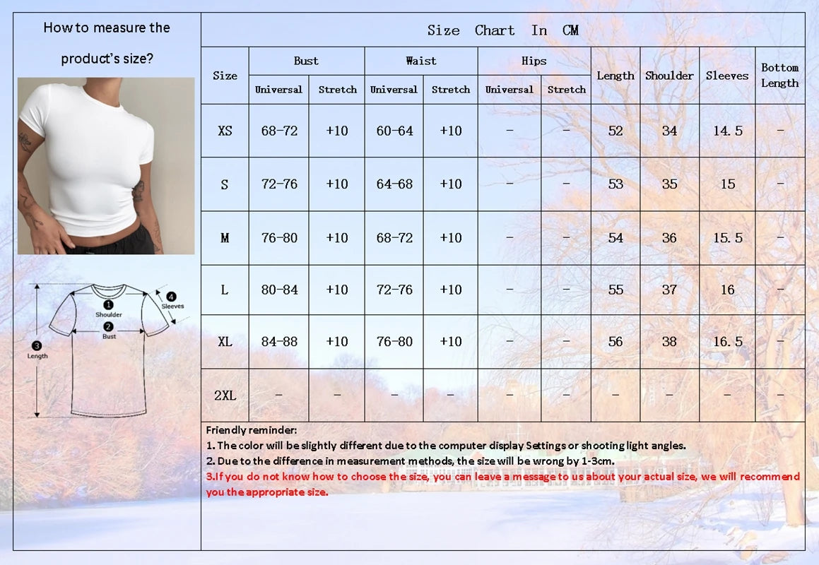 T-shirt Femme Manches Courtes – Slim Fit Col Rond Tricoté Style Y2K 2024