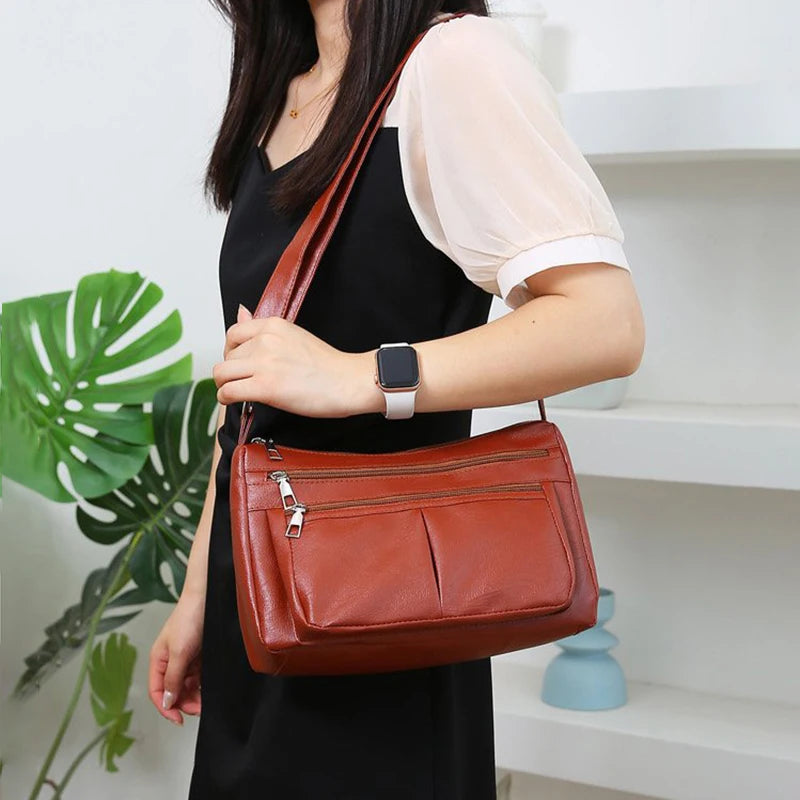Sac à Main Femme en Cuir Souple – Sac de Luxe Coréen 2025