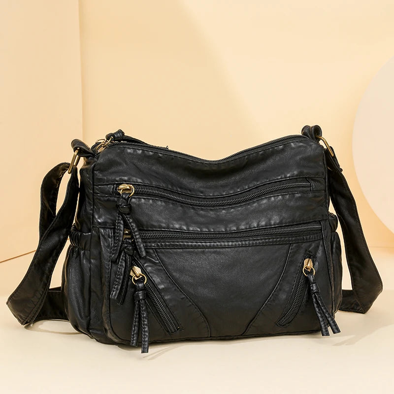 Sac à Main Femme Vintage – Tote Bandoulière en Similicuir Grande Capacité